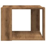 Table basse chêne artisanal 40x40x30 cm bois d'ingénierie – Image 3