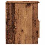 Table de chevet vieux bois 40x40x50 cm bois d’ingénierie – Image 4