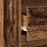 Table de chevet vieux bois 40x35x62,5 cm bois d'ingénierie – Image 7