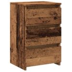 Tables de chevet 2 pcs vieux bois 40x35x62,5 cm bois ingénierie – Image 2