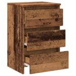 Tables de chevet 2 pcs vieux bois 40x35x62,5 cm bois ingénierie – Image 6