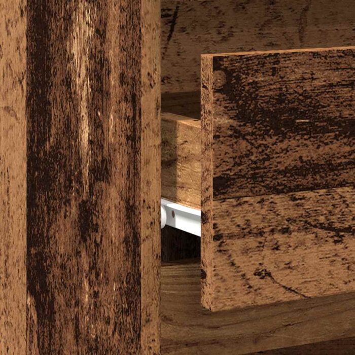 Tables de chevet 2 pcs vieux bois 40x35x62,5 cm bois ingénierie – Image 7