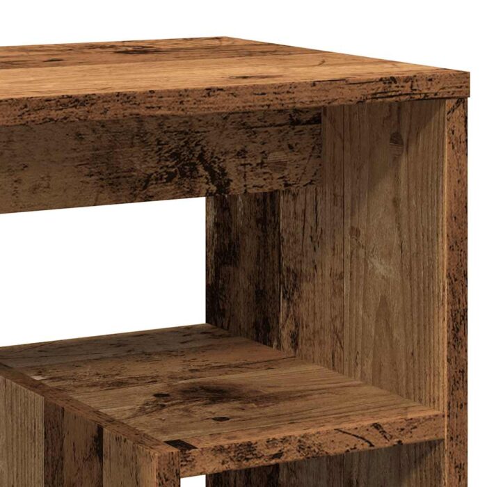 Table de chevet vieux bois 40x30x40 cm bois d'ingénierie – Image 6