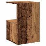 Table de chevet vieux bois 35x35x55 cm bois d'ingénierie – Image 5