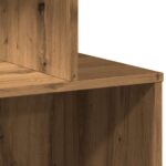 Table de chevet chêne artisanal 35x35x55 cm bois d'ingénierie – Image 6