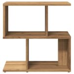 Table de chevet chêne artisanal 50x30x51,5 cm bois d'ingénierie – Image 2