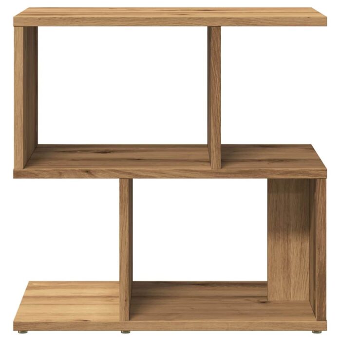 Table de chevet chêne artisanal 50x30x51,5 cm bois d'ingénierie – Image 2