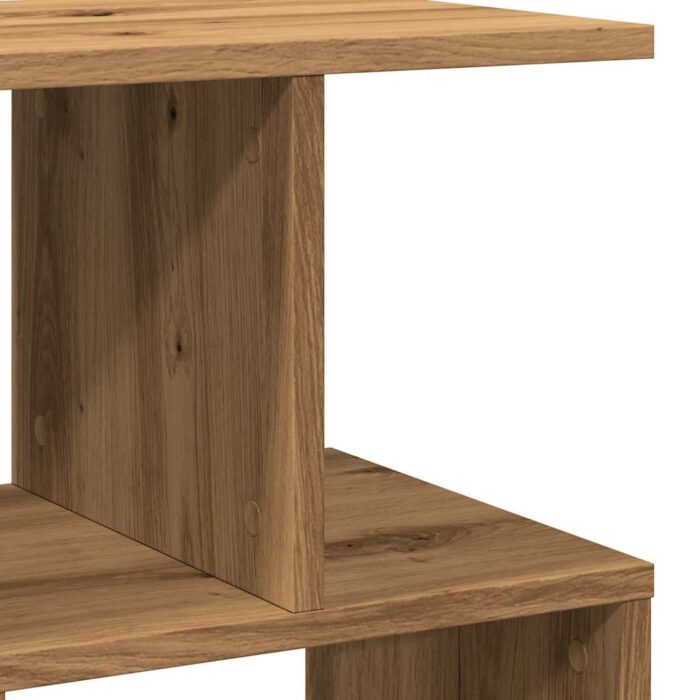 Table de chevet chêne artisanal 50x30x51,5 cm bois d'ingénierie – Image 5