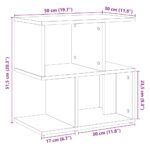 Tables de chevet 2 pcs chêne artisanal bois d'ingénierie – Image 8