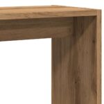 Table d'appoint chêne artisanal 50x26x50 cm bois d'ingénierie – Image 5