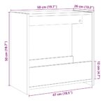 Table d'appoint chêne artisanal 50x26x50 cm bois d'ingénierie – Image 7