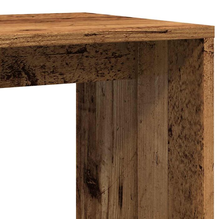 Table d'appoint vieux bois 59x36x38 cm bois d'ingénierie – Image 5