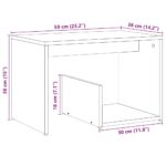 Table d'appoint vieux bois 59x36x38 cm bois d'ingénierie – Image 7