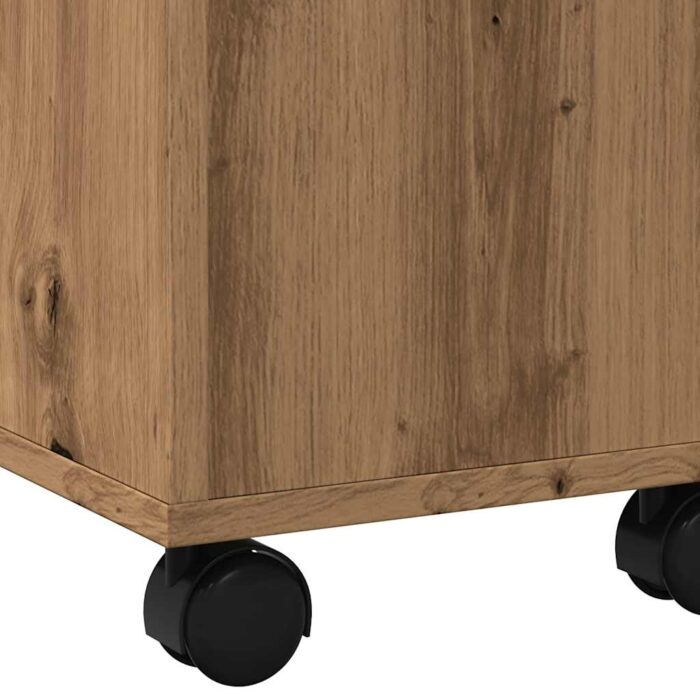 Table basse chêne artisanal 60x60x38 cm bois d'ingénierie – Image 7