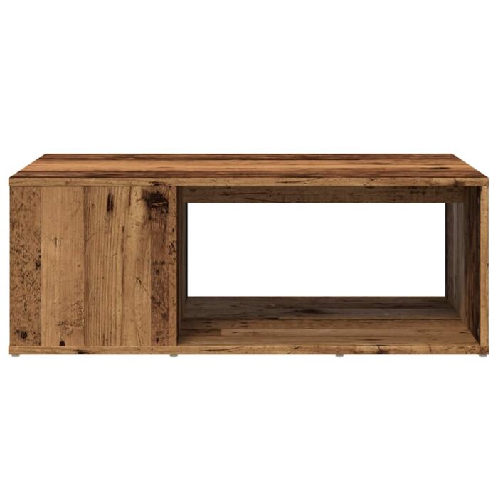 Table basse vieux bois 90x67x33 cm bois d'ingénierie – Image 2