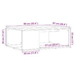 Table basse vieux bois 90x67x33 cm bois d'ingénierie – Image 7