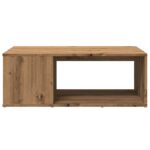 Table basse chêne artisanal 90x67x33 cm bois d'ingénierie – Image 2
