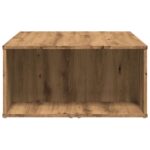 Table basse chêne artisanal 90x67x33 cm bois d'ingénierie – Image 3