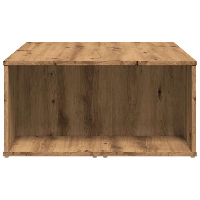 Table basse chêne artisanal 90x67x33 cm bois d'ingénierie – Image 3
