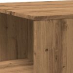 Table basse chêne artisanal 90x67x33 cm bois d'ingénierie – Image 5