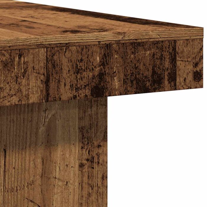 Table basse vieux bois 90x90x28 cm bois d'ingénierie – Image 5