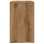 Table d'appoint chêne artisanal 50x30x50 cm bois d'ingénierie – Image 3