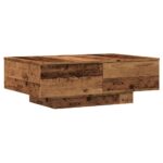 Table basse vieux bois 90x60x31 cm bois d'ingénierie – Image 4