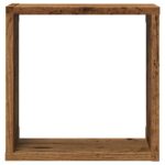 Étagères cube murales 4 pcs vieux bois 30x15x30 cm – Image 3