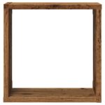 Étagères cube murales 6 pcs vieux bois 30x15x30 cm – Image 3