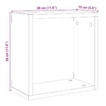 Étagères cube murales 6 pcs vieux bois 30x15x30 cm – Image 8