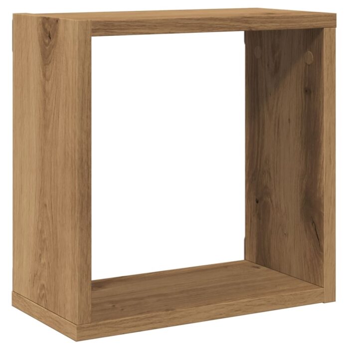 Étagères cube murales 6 pcs chêne artisanal bois d'ingénierie – Image 2