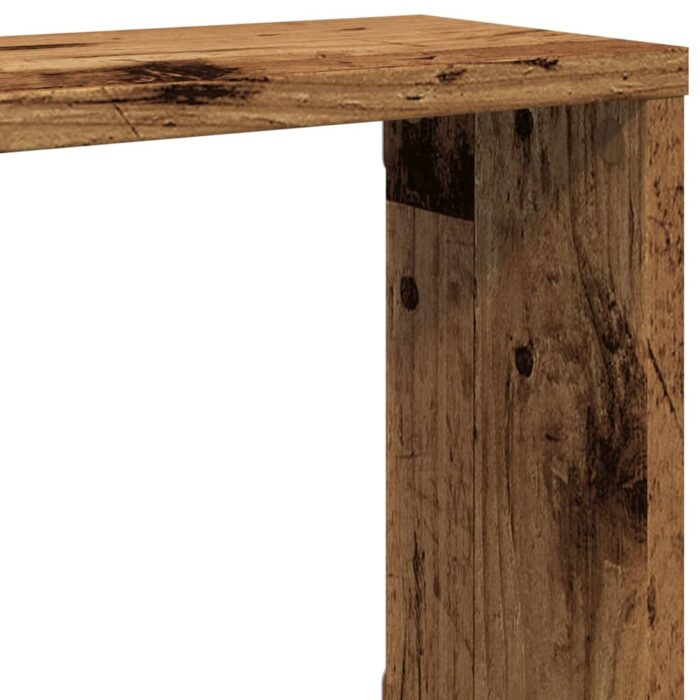 Étagères cube murales 4 pcs vieux bois 100x15x30 cm – Image 6