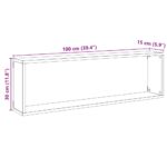Étagères cube murales 4 pcs vieux bois 100x15x30 cm – Image 8