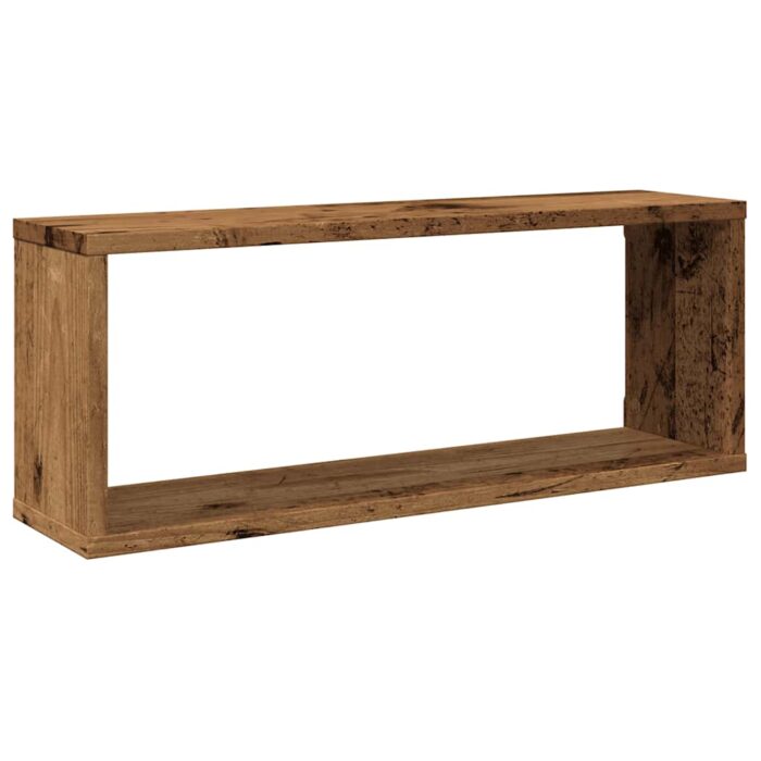 Étagères murales cube 6 pcs vieux bois 60x15x23 cm – Image 2