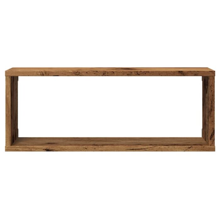Étagères murales cube 6 pcs vieux bois 60x15x23 cm – Image 3