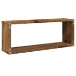 Étagères murales cube 6 pcs vieux bois 60x15x23 cm – Image 5