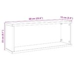 Étagères murales cube 6 pcs vieux bois 60x15x23 cm – Image 8