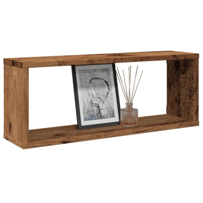 Étagères murales cube 6 pcs vieux bois 60x15x23 cm – Image 1
