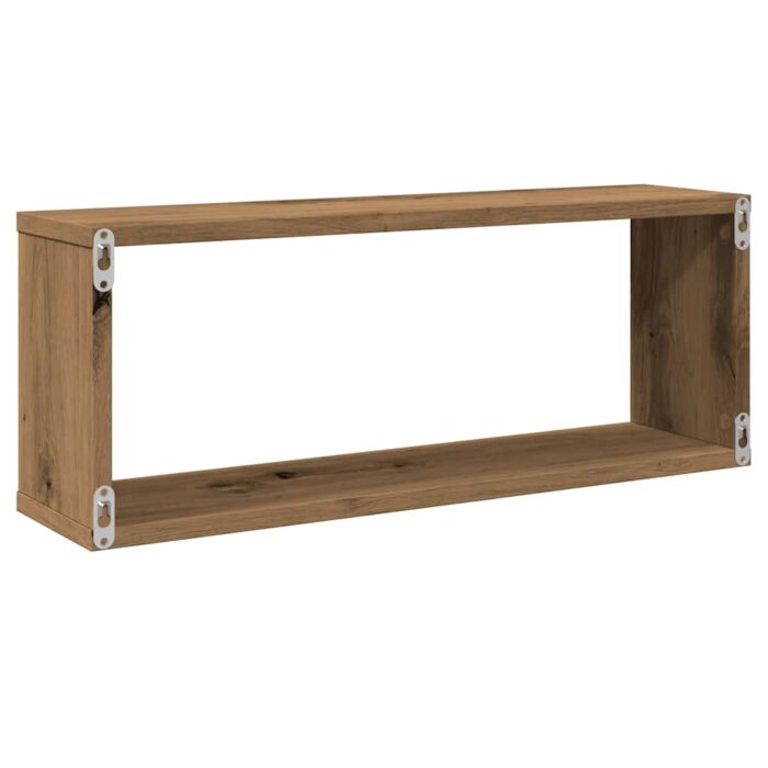 Étagères cube murales 4 pcs chêne artisanal 60x15x23 cm – Image 5