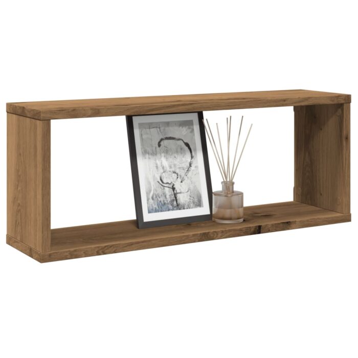 VXL8721158439437_m_en_hd_1.jpg Étagères cube murales 4 pcs chêne artisanal 60x15x23 cm – Image 1