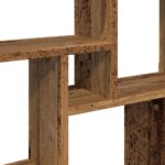 Étagère murale sous forme de cube vieux bois 78x15x93 cm – Image 5