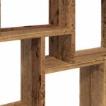 Étagère murale en forme de cube vieux bois 90x15x119,5 cm – Image 5