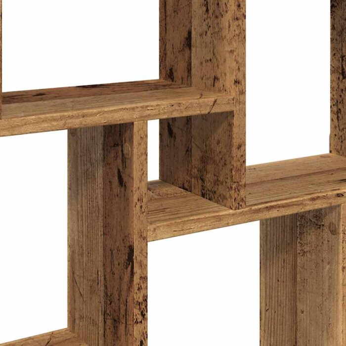 Étagère murale en forme de cube vieux bois 90x15x119,5 cm – Image 5