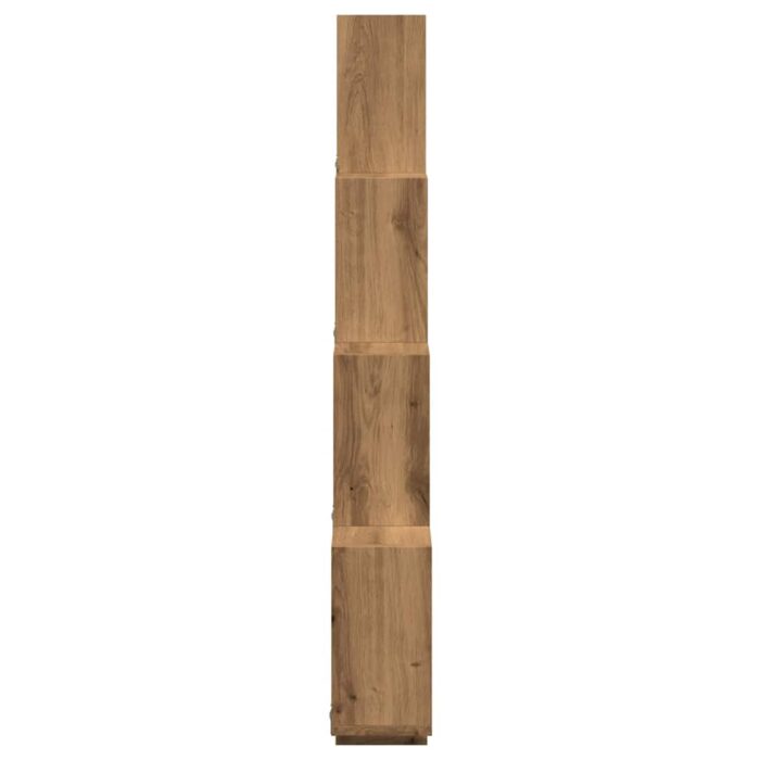 Étagère murale en forme de cube chêne artisanal 90x15x119,5 cm – Image 3