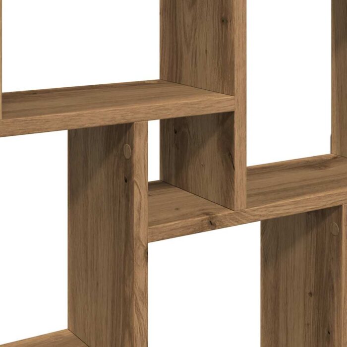 Étagère murale en forme de cube chêne artisanal 90x15x119,5 cm – Image 5
