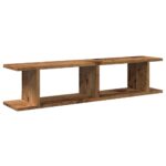 Étagères murales 2 pcs vieux bois 90x18x20 cm bois d'ingénierie – Image 2