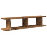 Étagères murales 2 pcs vieux bois 90x18x20 cm bois d'ingénierie – Image 5