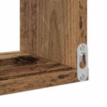Étagère d'angle murale vieux bois 40x40x49,5 cm bois ingénierie – Image 6