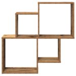 Étagère murale vieux bois 80x15x78,5 cm bois d'ingénierie – Image 2