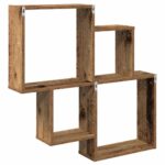 Étagère murale vieux bois 80x15x78,5 cm bois d'ingénierie – Image 4